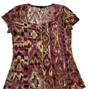 Suzie in the City Queen Ann Neckline Vintage Top - Size Small - EUC